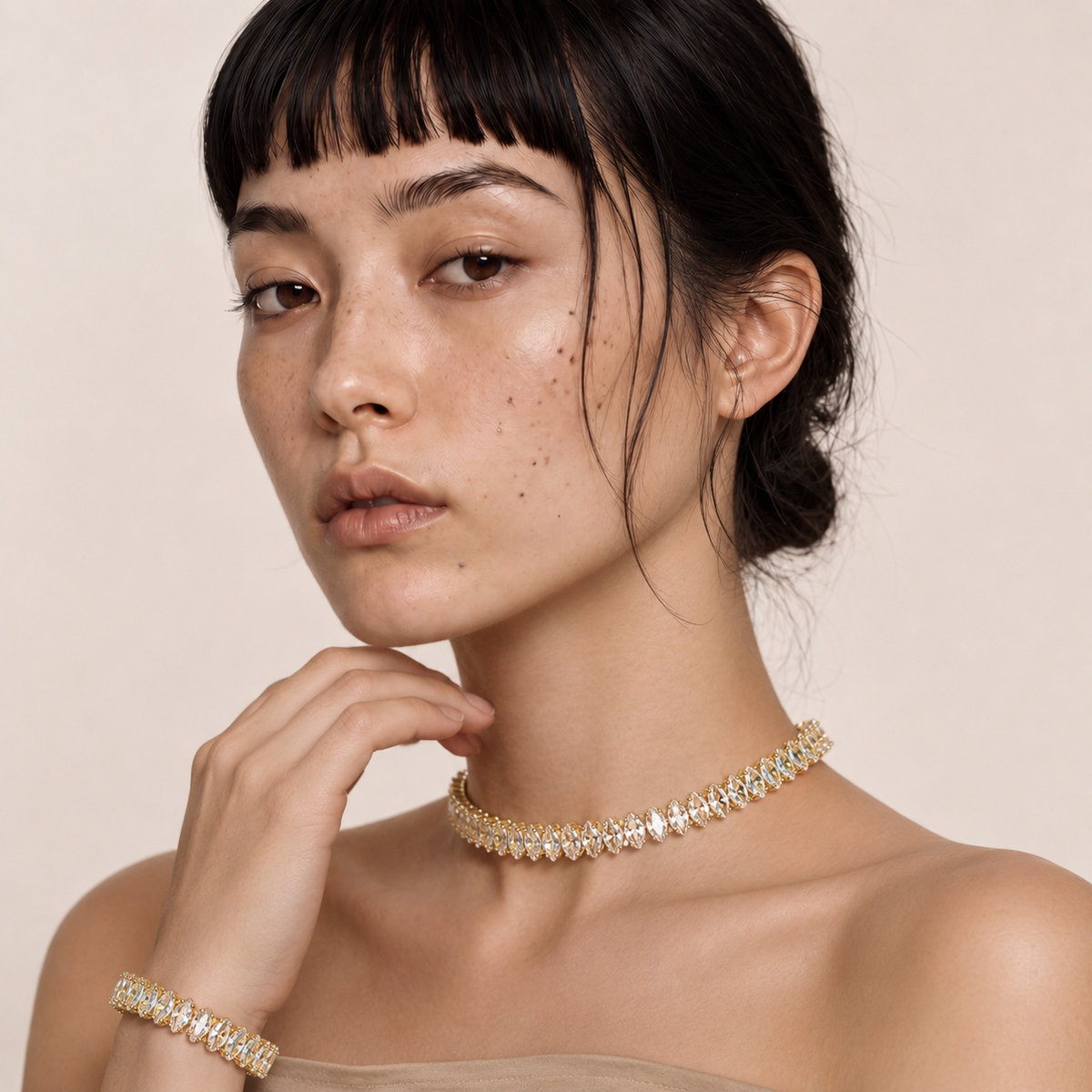 Séraphine Zirkon Kolye & Kelepçe Set